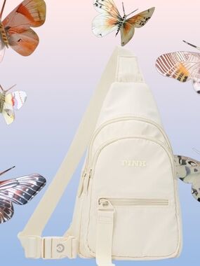 PINK Victoria's Secret Cream Crossbody Sling Bag